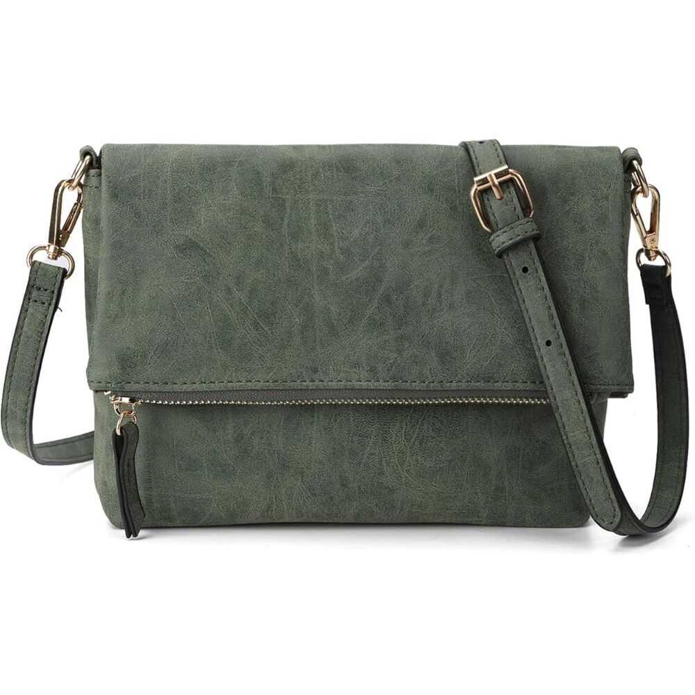 Women Green Imported PU Leather Fashion Cross Body Purse Shoulder Bag